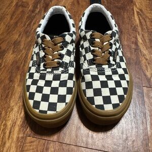 Vans Kids Checkered Sneakers Black White Brown